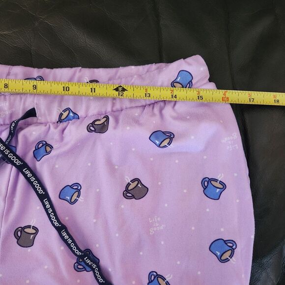 Life Is Good Start Me Up 2 Pc Long Sleeve Pajama Set Gray Purple Large - Picture 8 of 8